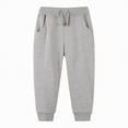 thumbnail image 1 of Ccpelsie Big/Little Girls Sweatpants Wide Leg Baggy Toddler Sweat Pants Cargo Waist Casual with Pockets(Light Gray,18-24 Months), 1 of 3