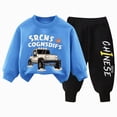 thumbnail image 1 of Ccpelsie Boy Clothes Rib Knit Cute Sweater Sweatsuit 2Pcs Joggers Pant Set Fall Winter Clothes(Sky Blue,5-6 Years), 1 of 6