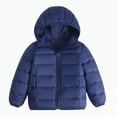 thumbnail image 1 of Ccpelsie Boy Winter Hooded Puffer Jackets Coats Kids Light Weight Outerwear with Pocket for Toddler Kids(Navy,7-8 Years), 1 of 6