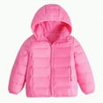 thumbnail image 1 of Ccpelsie Boy Winter Hooded Puffer Jackets Coats Kids Light Weight Outerwear with Pocket for Toddler Kids(Pink,8-9 Years), 1 of 5