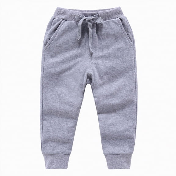 Ccpelsie Boy's Cargo Joggers Pants Youth Hiking Lightweight Pants for Sports Outdoor with Pockets(Grey,18-24 Months)