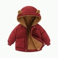 thumbnail image 1 of Ccpelsie Boy's Fashion Winter Coat Warm Puffer Jacket Casual Winter Jackets with Hood for Toddler Kids(Red,5-6 Years), 1 of 4