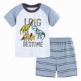thumbnail image 1 of Ccpelsie Boys Clothes 2-Piece Summer Outfit Cute T-Shirt & Letter Print Shorts for Kids Clothing Set Light Gray,2-3 Years, 1 of 7