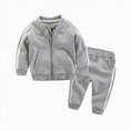 thumbnail image 1 of Ccpelsie Boys Clothes Boy Outfits 2-Piece Long Sleeve Hoodie and Pants Boys Fall Winter Clothes(Grey,3-4 Years), 1 of 5