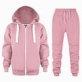 thumbnail image 1 of Ccpelsie Boys Clothes Color Block Hoodie Sweatshirts & Pants 2PCS Kids Boys Fall Winter Outfits Set(Pink,7-8 Years), 1 of 5