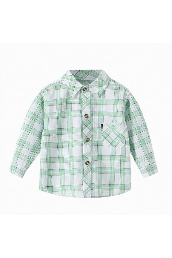 Boys Dress Shirt Long Sleeve Solid Button Down with Point Collar for School Uniform and Formal Occasions(Light Green,17-18 Years)
