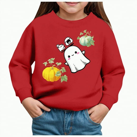 Ccpelsie Boys' Fleece Crew Neck Long Sleeve Sweatshirt - Soft Pullover Sweaters for Youth Kids Boys(Red,2Y)