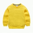 thumbnail image 1 of Ccpelsie Boys Geometric Sweatshirts Fashion Crewneck Long Sleeve Pullover Shirts for Toddler LIttle/Big Kids(Yellow,4-5 Years), 1 of 2