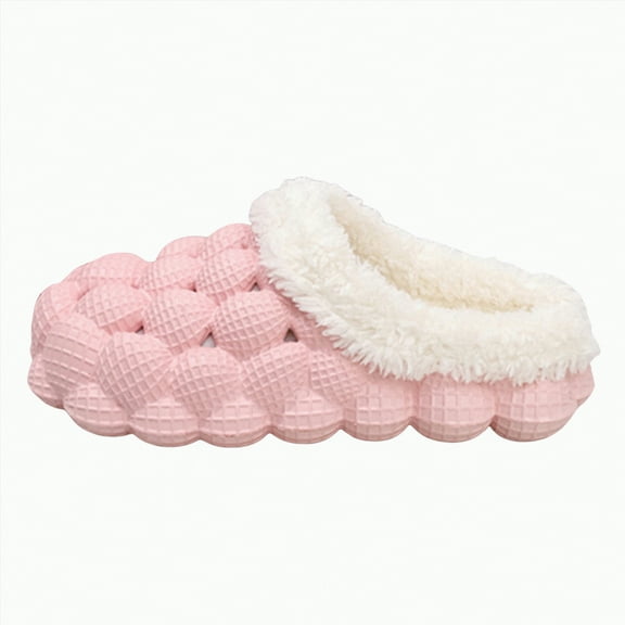 Ccpelsie Boys Girls Cute Warm Slipper In Winter for Toddler Big/Little Kids(Pink,13)
