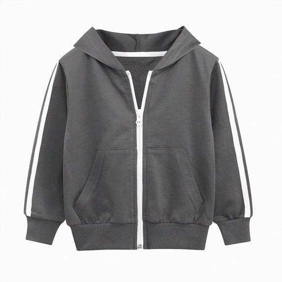 Ccpelsie Boys Girls Fashion Zip Up Hoodies Kids Cute Sweatshirts Teen Trendy Jackets Clothes fpr WinterDark Gray,9-10 Years)