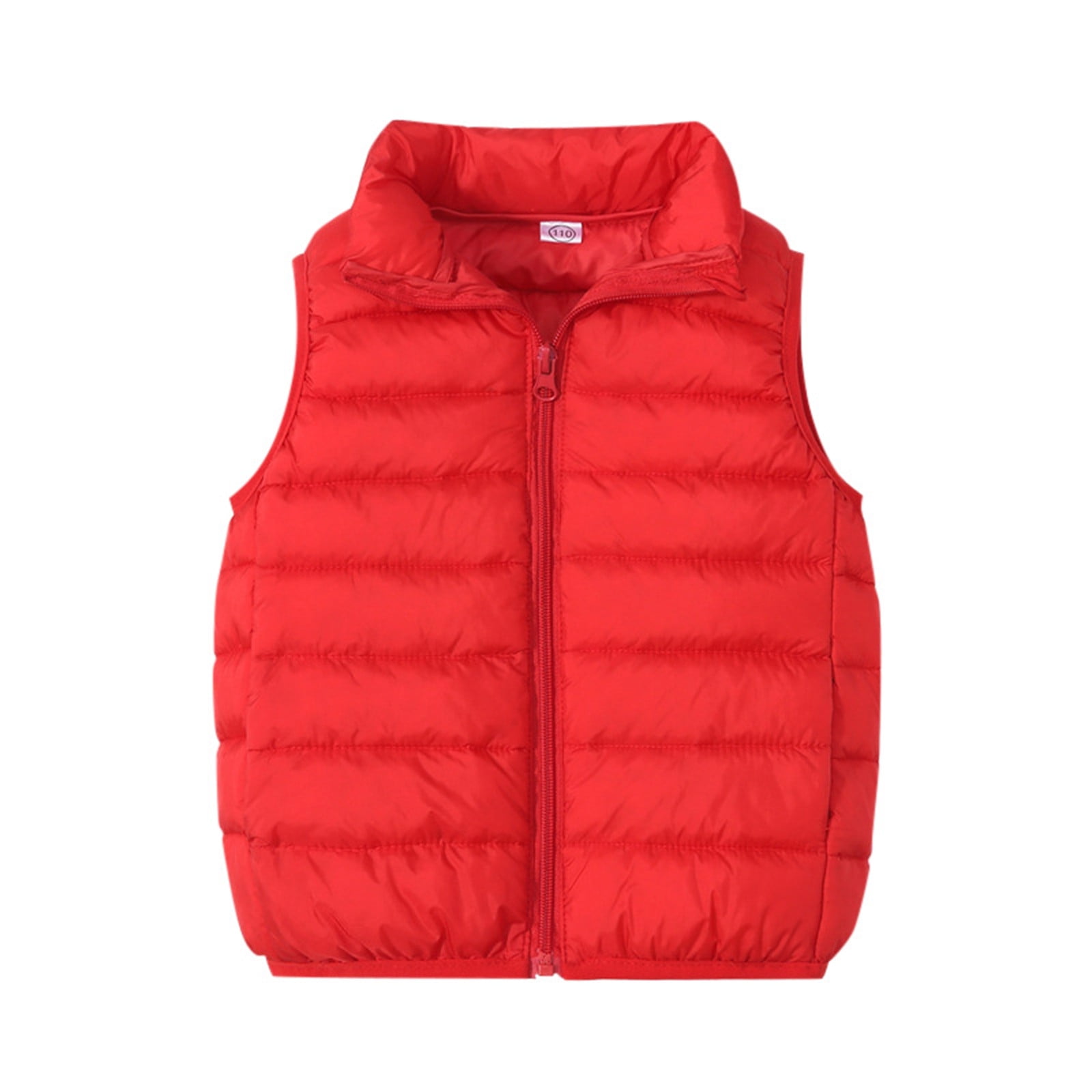Little Surprise Box Brown Checks Collar Quilted Sleeveless Winter Vest Jacket for Kids