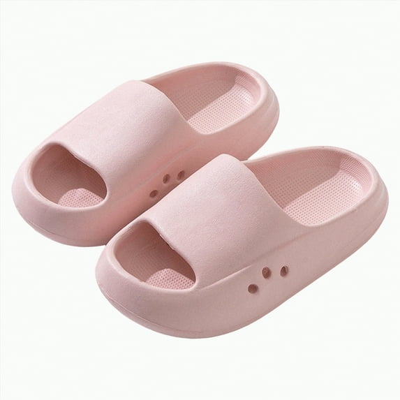 Ccpelsie Boys Girls Slides Non-slip Summer Beach Pool Shoes Toddler Cartoon Slide Sandals Indoor& Outdoor Garden Slippers Shower Shoes(Pink,12)