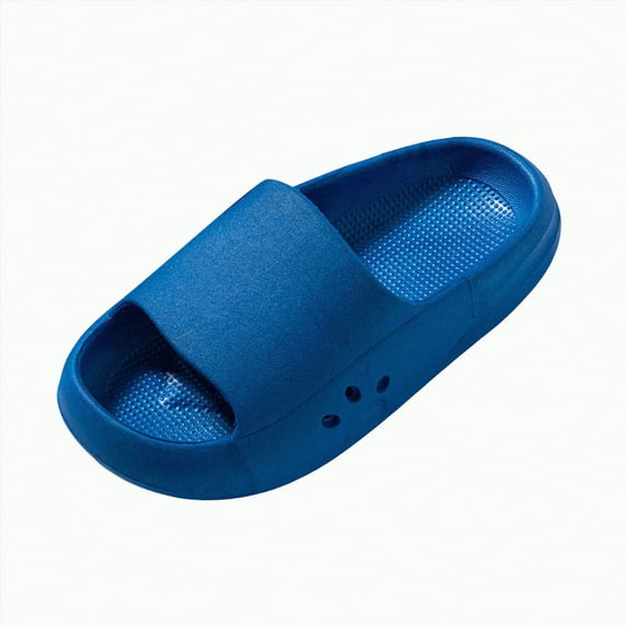 Ccpelsie Boys Girls Slides Non-slip Summer Beach Pool Shoes Toddler Cartoon Slide Sandals Indoor& Outdoor Garden Slippers Shower Shoes(Sky Blue,3)