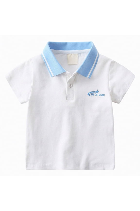 Boys' Graphic Tees Short Sleeve Crew Neck Casual Cool Shirts Summer T Shirts(White,2-3 Years)