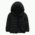 thumbnail image 1 of Ccpelsie Boys' Hooded Puffer Jacket Warm Winter Coat Soft Comfortable Outerwear Jacket for Little/Big Kids(Black,6-7 Years), 1 of 4