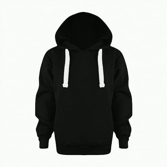 Ccpelsie Boys Hoodies Lightweight Soft Cotton Fleece Pullover Boys Hoodie Sweatshirts with Pockets(Black,6-7 Years)