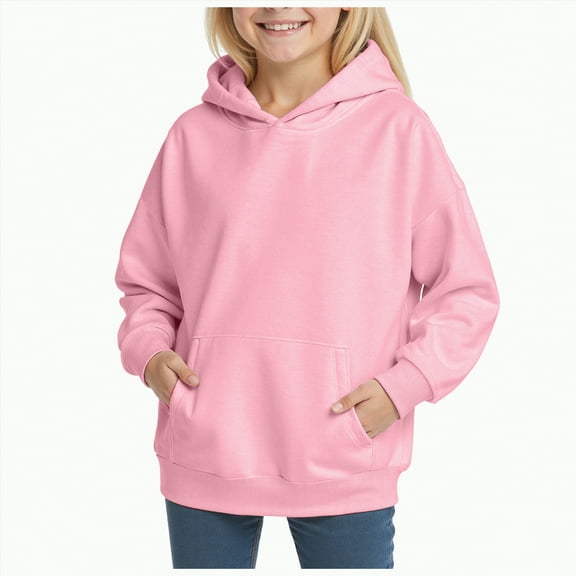 Ccpelsie Boys' Letter Graphic Print Cute Hoodies Long Sleeve Pullover Hoodie Sweatshirt(Pink,3-4 Years)