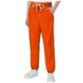 thumbnail image 1 of Ccpelsie Boys Lightweight Jogger Pants Youth Kids Quick Dry Hiking Pants Active Athletic Pants with Zipper Pockets(Orange,11-12 Years), 1 of 6