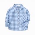 thumbnail image 1 of Ccpelsie Boys Long Sleeve Button Down Shirt Solid Oxford Dress Shirt for School Uniform Church and Formal Occasions(Sky Blue,6-8 Years), 1 of 4