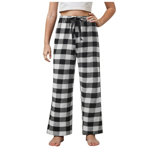Hessimy Boys Fleece Pajama Pants Kids Flannel Pajamas Teen Boy Pajamas Plush Pajama Pants Fleece PJs for Boys Elastic Waistband Lounge Pants with Pockets(Black,15-16 Years)