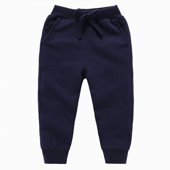 Ccpelsie Boys Pants Toddler Kids Boys Sweatpants Elastic Waist Joggers Athletic Pants 3T 4T 5T for Fall Winter(Navy,8-9Years)
