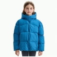 thumbnail image 1 of Ccpelsie Boys' Puffer Jacket - Comfort Puffer Jacket with Hood - Warm Hooded Jackets for Big/Little Kids(Blue,11-12 Years), 1 of 9
