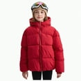 thumbnail image 1 of Ccpelsie Boys' Puffer Jacket - Comfort Puffer Jacket with Hood - Warm Hooded Jackets for Big/Little Kids(Red,9-10 Years), 1 of 9
