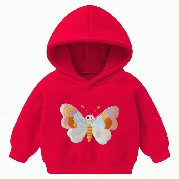Ccpelsie Boys' Pullover Hoodie Soft Fleece Stylish Graphic Hooded Sweatshirt with Kangaroo Pocket for Little/Big Kids(Red,18-24 Months)