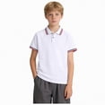 thumbnail image 1 of Ccpelsie Boys Short Sleeve T-Shirt Kids Tops Summer Crewneck Shirts Basic Cozy Tees(White,7-8 Years), 1 of 8
