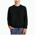 thumbnail image 1 of Ccpelsie Boys Sweaters Cable Knit Stripe Sweater Kids Crew Neck Pullover Toddler School Uniform Child Casual Top(Black,5 Years), 1 of 5