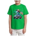 thumbnail image 1 of Ccpelsie Boys T-Shirt Oversized Short Sleeve Basic Tops Crew Neck Loose Tees Kid Fashionable Casual Top(Green,7-8 Years), 1 of 4