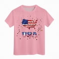 thumbnail image 1 of Ccpelsie Boys and Girls Summer Tees Toddler American Flag Independence Day Patriotic Kids Short Sleeve T-Shirt(Pink,8-9 Years), 1 of 4
