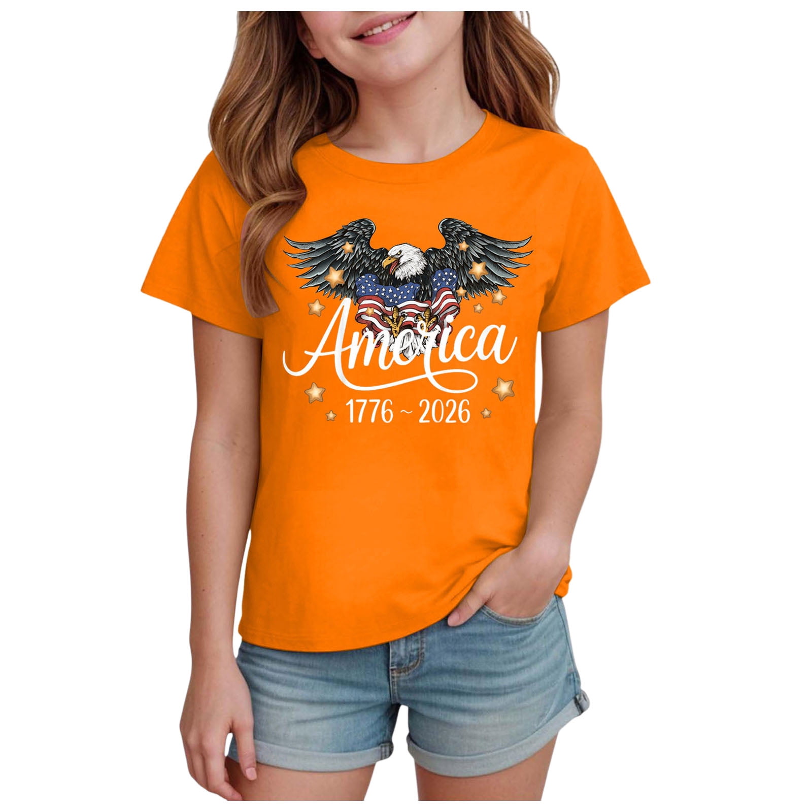 Ccpelsie Boys and Girls T-Shirts 250 Years America USA Flag 250th ...