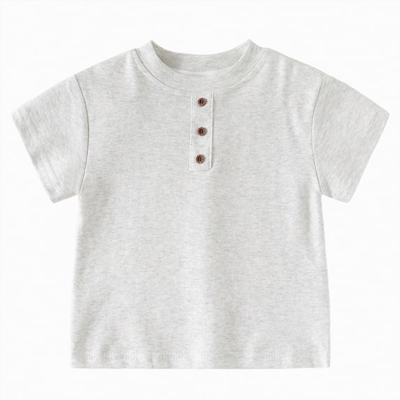 Ccpelsie Boys shirts Tees Kids Tshirt Youth Short Sleeve Summer Crewneck Tops(Grey,2-3 Years)