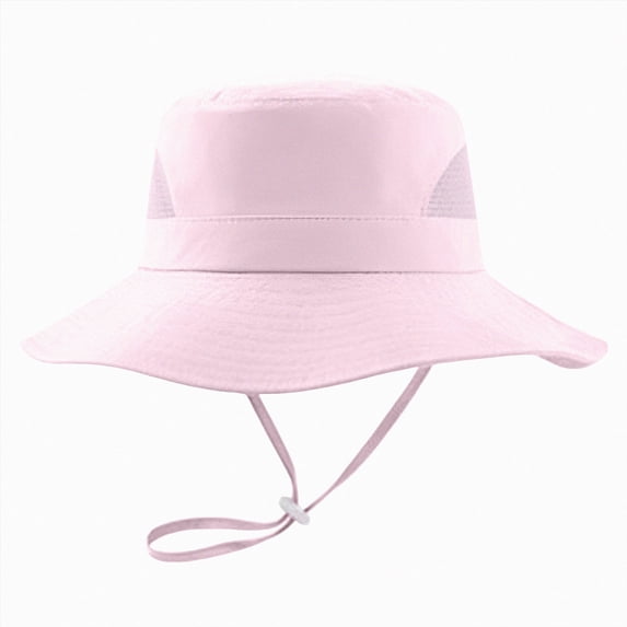 Ccpelsie Children Boys and Girls Sun-Bucket-Hat Outdoor Fishing-Hat Boonie-Cap for 2-14 Years Kids Pink,1-3 Years