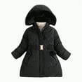 thumbnail image 1 of Ccpelsie Children Hooded Coat Girl's Quilted Puffer Jacket Toddler Winter Jackets for Kids(Black,4-5 Years), 1 of 6