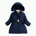 thumbnail image 1 of Ccpelsie Children Hooded Coat Girl's Quilted Puffer Jacket Toddler Winter Jackets for Kids(Navy,3-4 Years), 1 of 5
