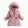 thumbnail image 1 of Ccpelsie Children Hooded Coat Girl's Quilted Puffer Jacket Toddler Winter Jackets for Kids(Pink,7-8 Years), 1 of 5