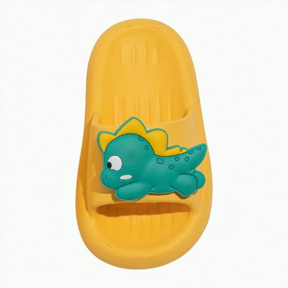 Ccpelsie Cloud Slides for Kids Shower Slippers Bathroom Pool Sandals Boys Girls Comfy Slippers Summer Non-Slip Beach Shoes(Orange,12)