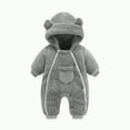 thumbnail image 1 of Ccpelsie Fall Winter Baby Clothes Newborn Boy Girl Hoodie Romper Long Sleeve Jumpsuit Winter Infant One Piece Outfit forToddler(Grey,9-12 Months), 1 of 6