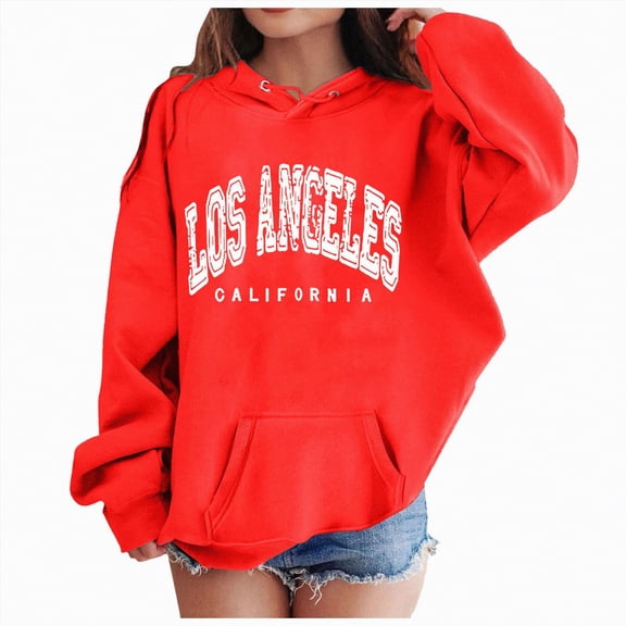 Ccpelsie Fashion Hoodies for Kids Cool Graphic Printed Hooded Sweatshirt Pullover Hoody with Pockets(Red,6-7 Years)