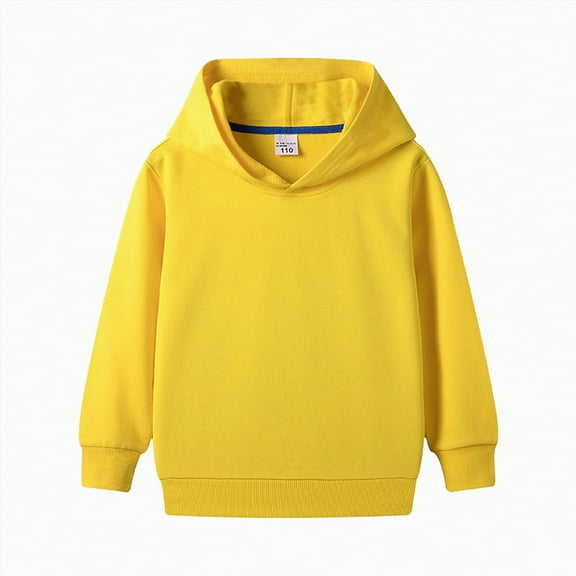 Ccpelsie Fashion Print Sweatshirt for Boys Toddler & Kids Big Boy's Little Boy's Pullover Hoodies(Yellow,3-4 Years)
