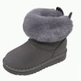 thumbnail image 1 of Ccpelsie Girl Boots Kids Ankle Boots Short Booties Warm Boots for Little Kids/Big Kids(Grey,10.5), 1 of 6
