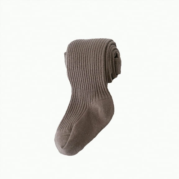 Ccpelsie Girl Tights Toddler Cable Knit Leggings Seamless Cotton Stockings Winter Warm Pantyhose(Coffee,0-1 Years)