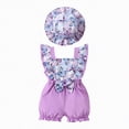 thumbnail image 1 of Ccpelsie Girl's 2 Piece Outfit Summer Sleeveless Top Shorts Sets Little Girls Toddler Cute Tops Kids Clothing Set(Purple,12-18 Months), 1 of 7