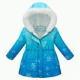 thumbnail image 1 of Ccpelsie Girl's Kids Winter Coat Parka Kids Warm Puffer Jacket With Hooded (Toddler & Little/Big Kids)(Sky Blue,5-6 Years), 1 of 9