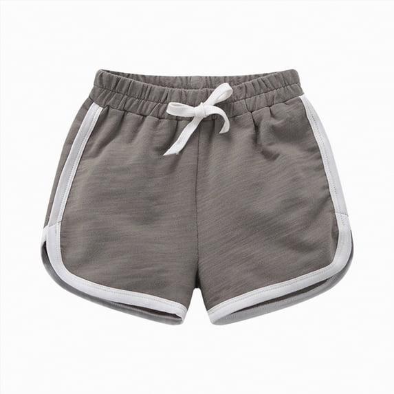 Ccpelsie Girl's Shorts Toddler Kids Summer Elastic Waist Cute Casual Daily Summer Shorts(Grey,9-10 Years)