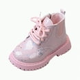 thumbnail image 1 of Ccpelsie Girls Boys Glitter Ankle Boots Side Zipper Combat Shoes with Buckles Toddler/Little Kid/Big Kid(Pink,10), 1 of 5