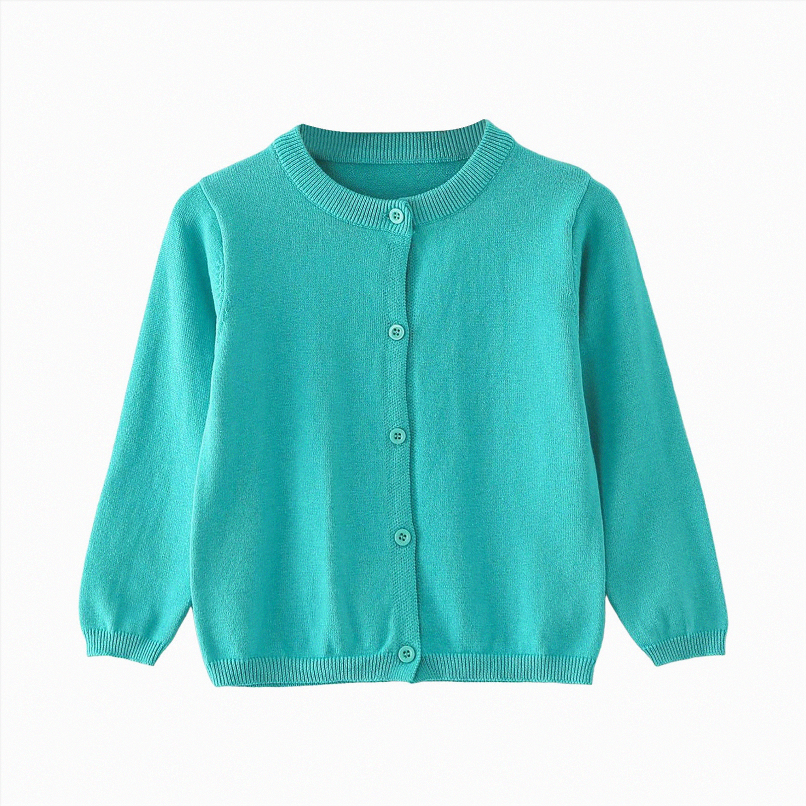 Little Surprise Box Grey Flower Button- Down Winter Cardigan, Winter Cardigan Sweater for Kids main image 1