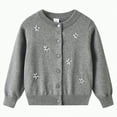 thumbnail image 1 of Ccpelsie Girls Cardigan Button Front Cable Knitted School Uniform Sweater Fall Winter Warm Coats for Little/Big Kids(Dark Gray,11-12 Years), 1 of 5